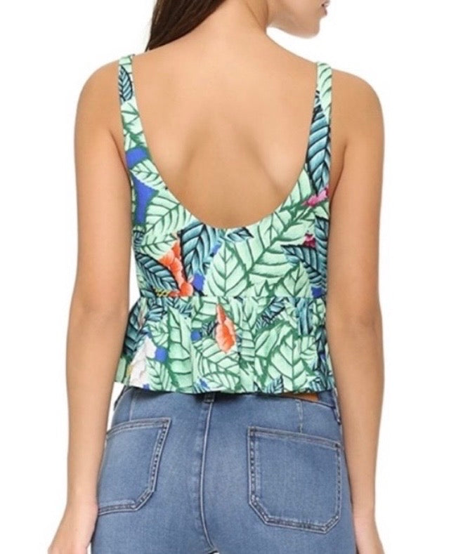 Mara Hoffman Linen Cropped Tank, Sz XS