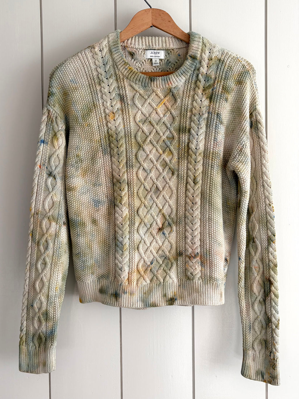 J. Crew Cotton Cable Neck Sweater, Size M