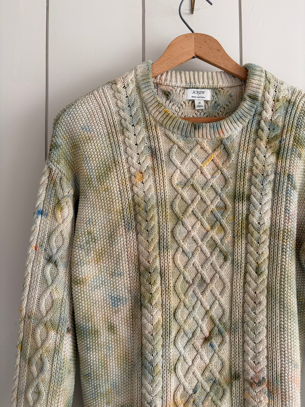 J. Crew Cotton Cable Neck Sweater, Size M