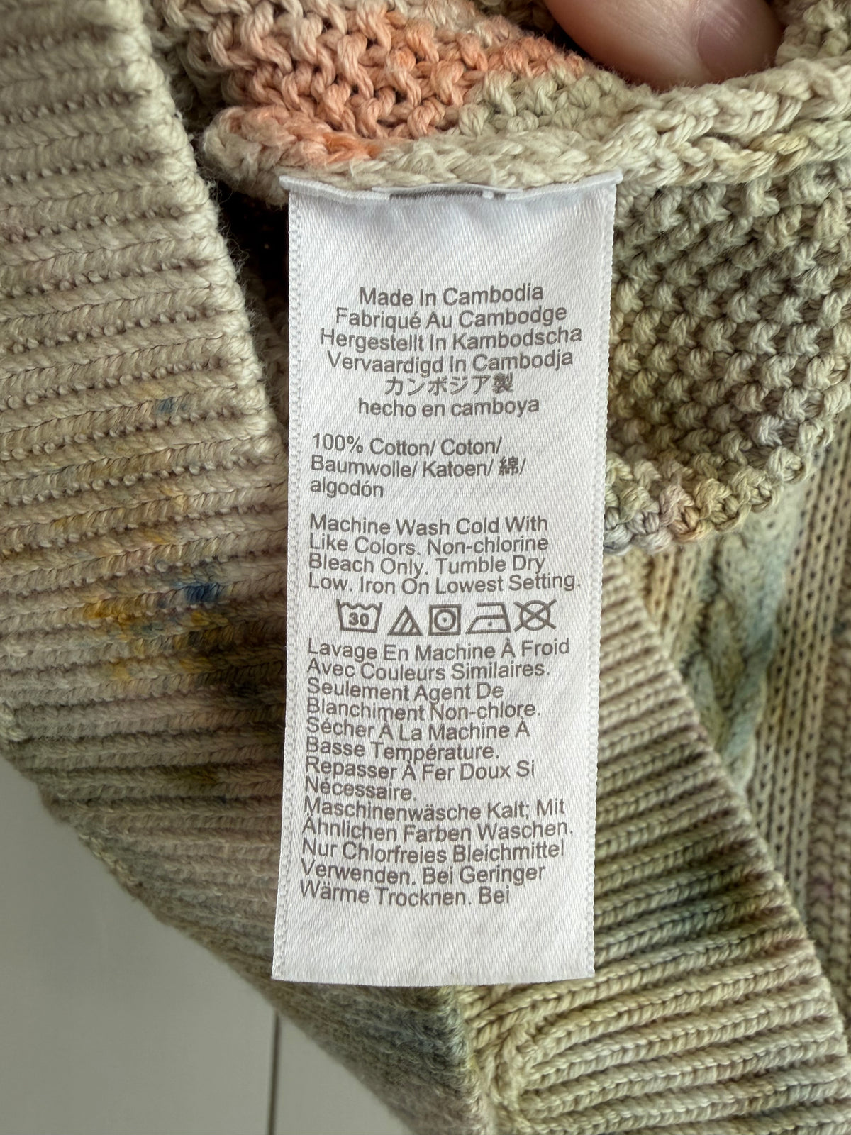J. Crew Cotton Cable Neck Sweater, Size M